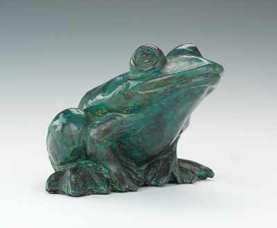 Appraisal: Emily Parkman American th Century Cleveland Seated Frog Cast bronze