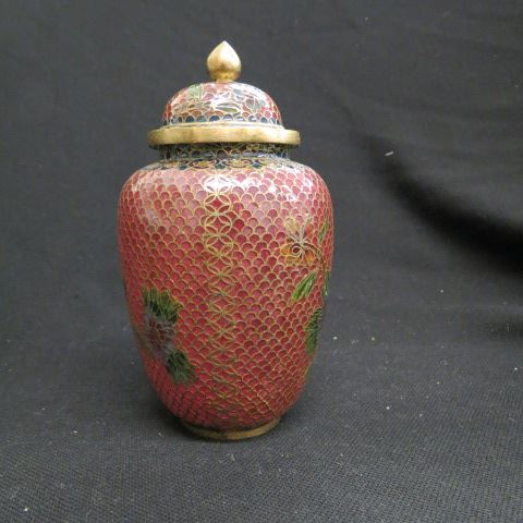 Appraisal: Chinese Plique-a-jour Cloisonne Jar bird floral excellent