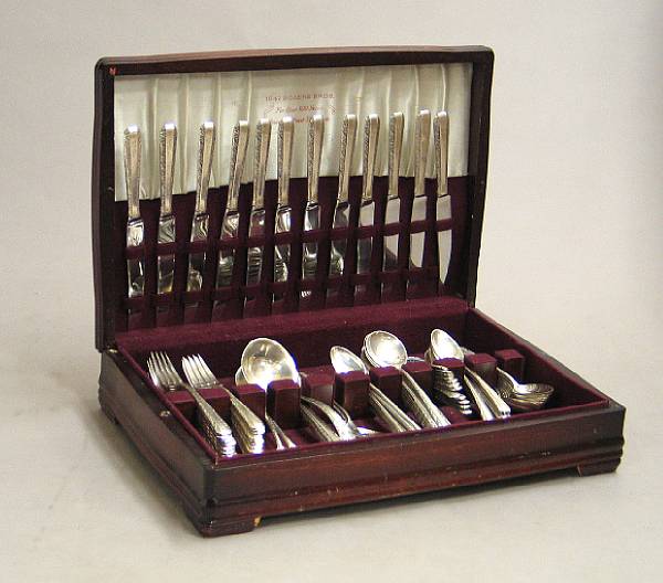 Appraisal: A sterling flatware set with caseTowle Silversmiths Newburyport MACandlelight monogrammed