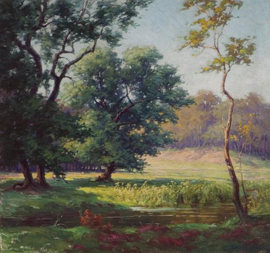 Appraisal: SIMMONS GEORGE HARMON American b Stream in a Spring Landscape