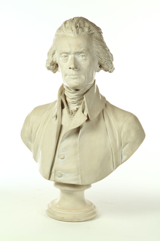 Appraisal: BUST OF THOMAS JEFFERSON AFTER JEAN-ANTOIN HOUDON FRENCH - Cast