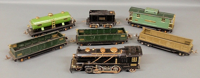 Appraisal: - Lionel train set- engine tender T flat cars tank