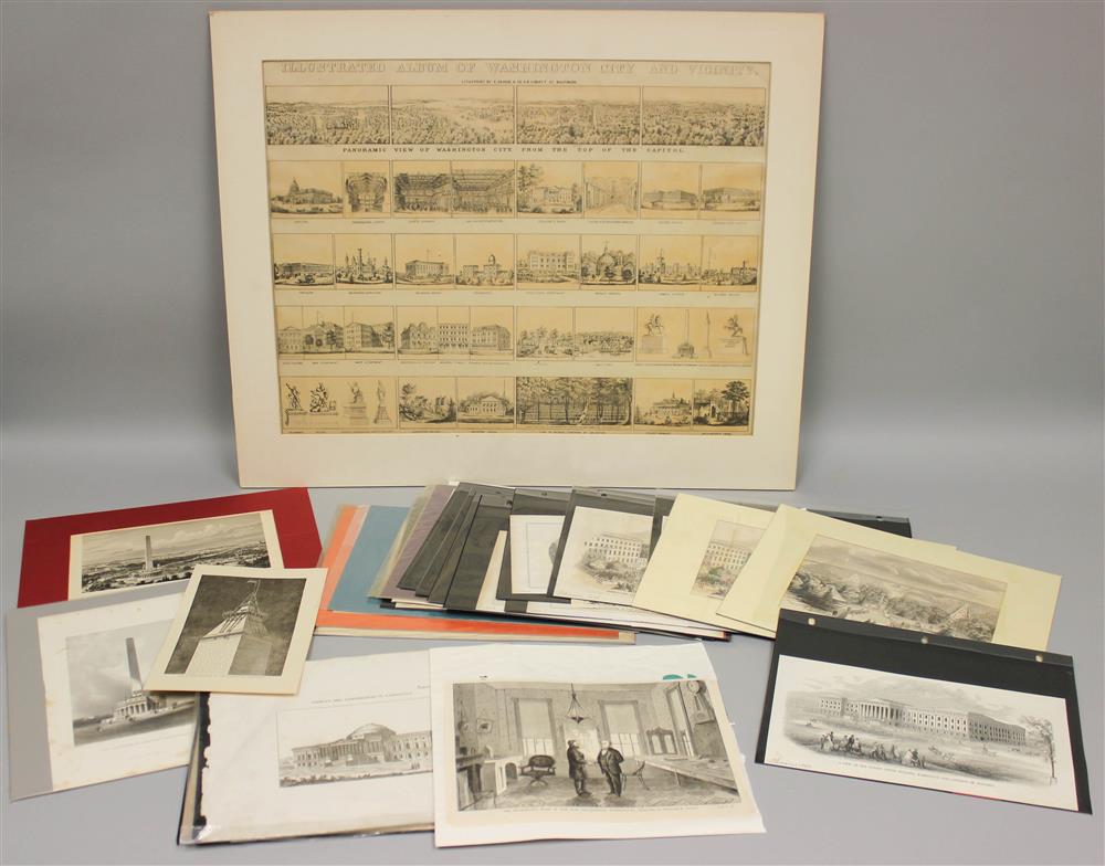 Appraisal: LARGE GROUP OF ABOUT UNFRAMED ENGRAVED VIEWS AND PRINTS MOSTLY