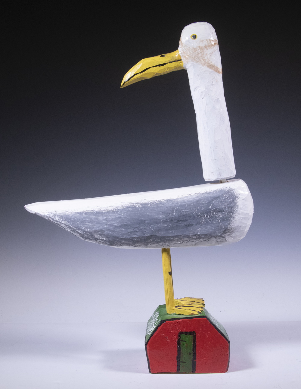 Appraisal: BRADFORD NAUGLER CANADA - FOLK ART SCULPTURE Seagull on a