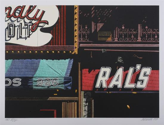 Appraisal: ROBERT COTTINGHAM American b RAL'S signed dated titled and numbered