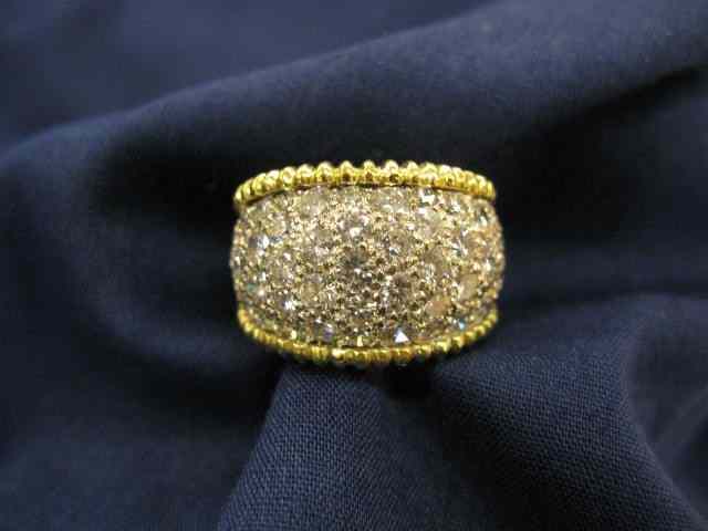 Appraisal: Diamond Ring pave set diamonds totaling carats VS clarity F-G