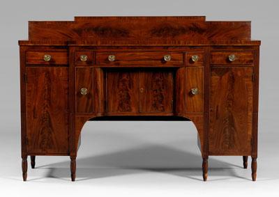 Appraisal: American Federal mahogany sideboard highly figured mahogany veneers with poplar