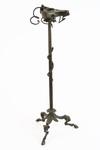 Appraisal: BRONZE OIL STAND LAMP - Classical Form Two-Font Bronze Lamp