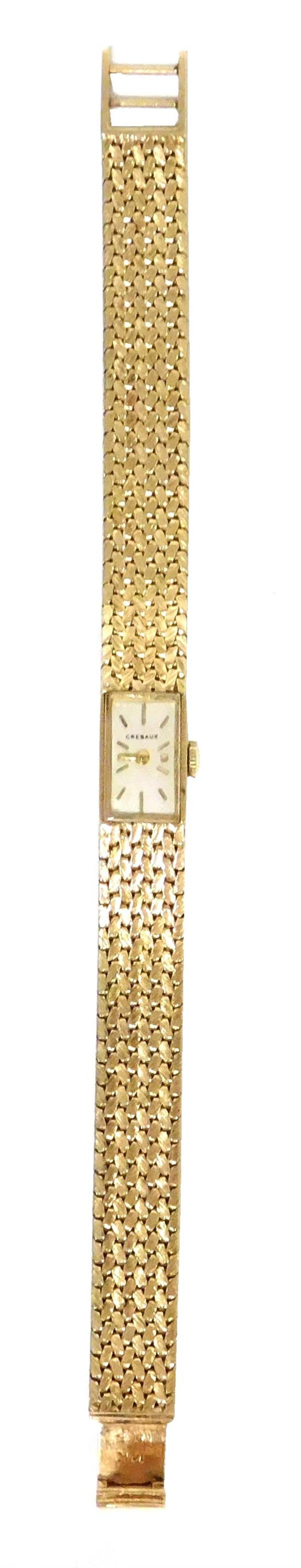 Appraisal: JEWELRY K Cresaux Dress Watch one stamped K yellow gold