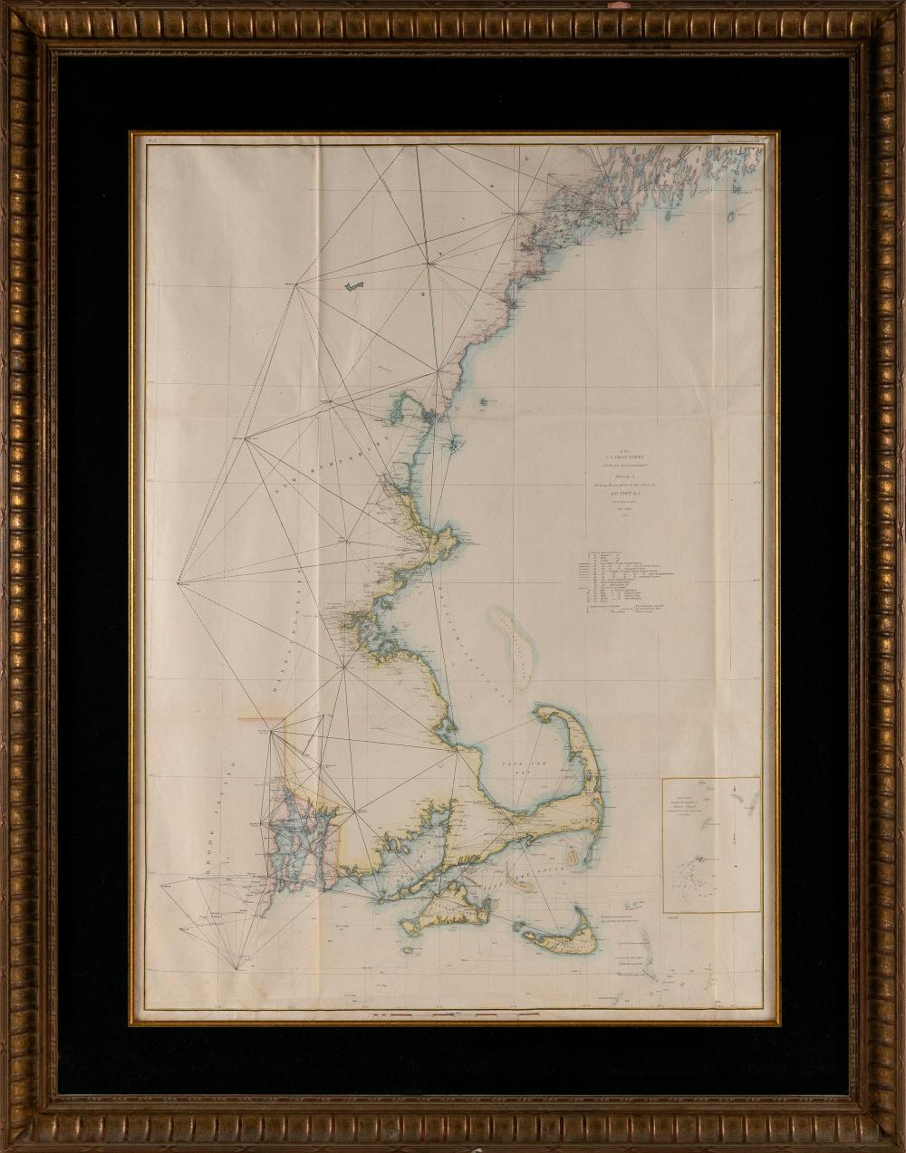 Appraisal: U S COAST SURVEY SKETCH A SECTION NO DATED LITHOGRAPH