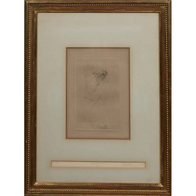 Appraisal: Edgar Degas - French Le Graveur Joseph Tourney c etching