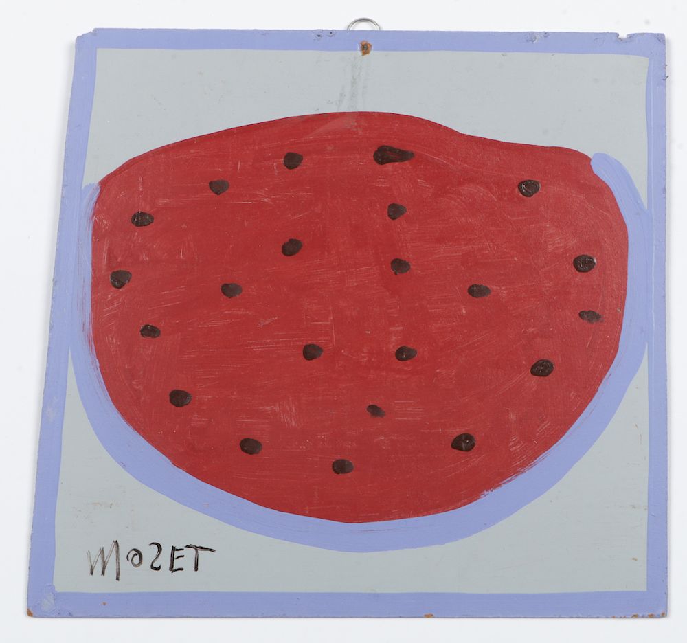 Appraisal: Mose Tolliver - Watermelon Painting Mose Tolliver American Alabama -