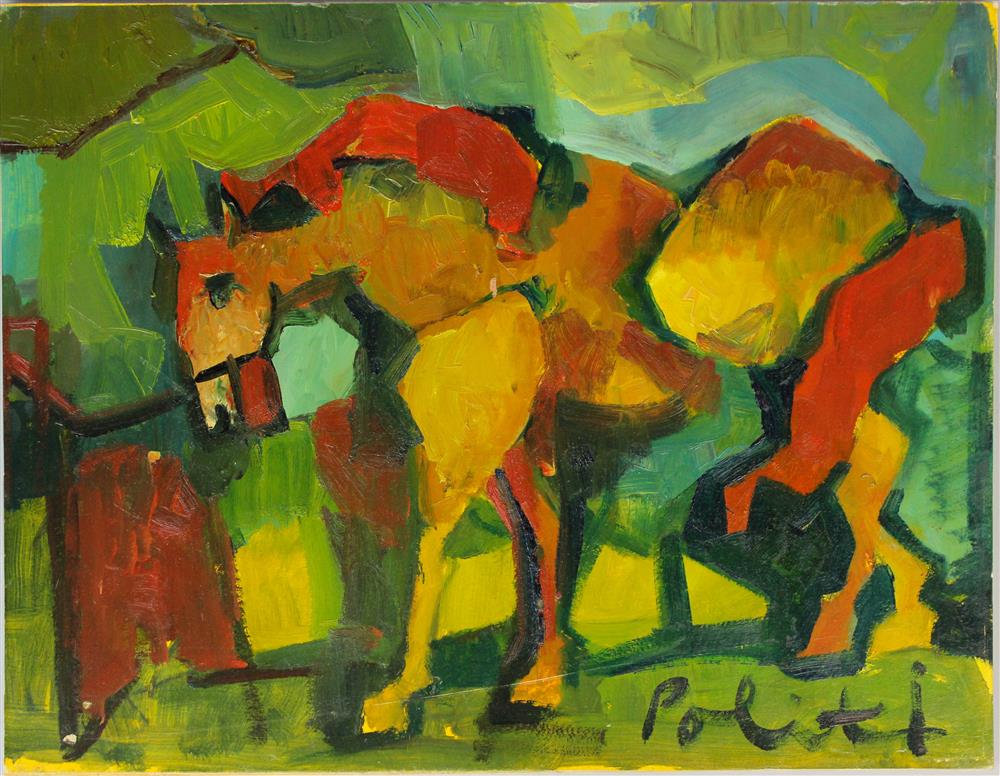 Appraisal: HORACIO POLITI ARGENTINIAN TH ST CENTURY CABALLO ARGENTINO Oil on