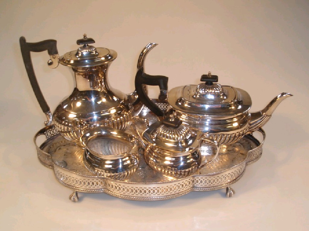 Appraisal: A Viners silver plated four piece tea and coffee set