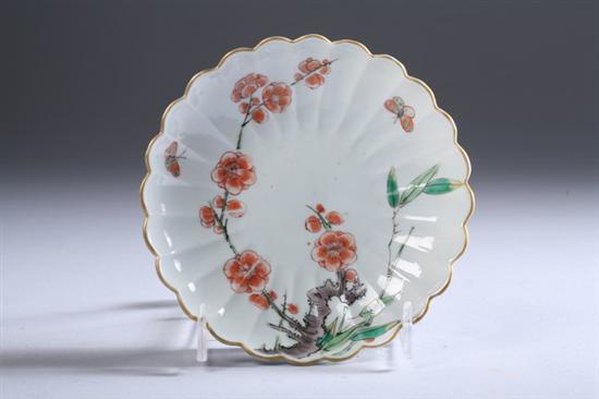 Appraisal: CHINESE FAMILLE VERTE PORCELAIN CHRYSANTHEMUM SAUCER Yongzheng - Painted in