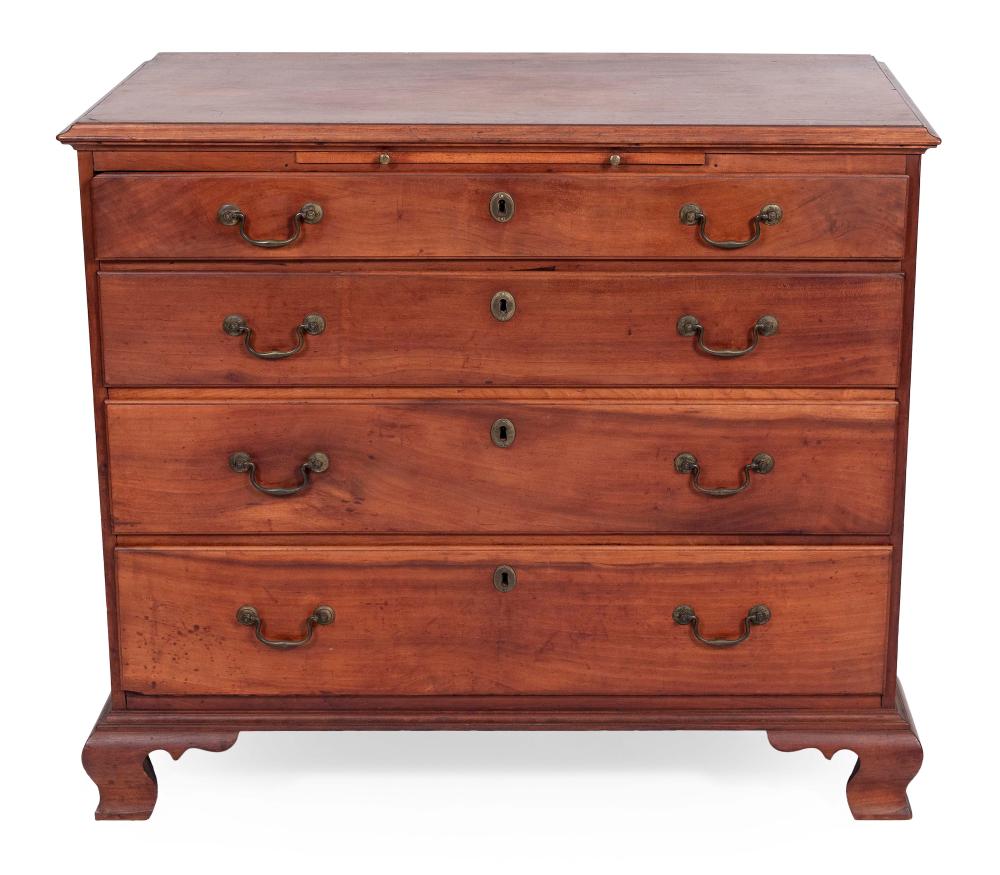 Appraisal: CHIPPENDALE BUREAU MASSACHUSETTS CIRCA HEIGHT WIDTH DEPTH CHIPPENDALE BUREAU Massachusetts