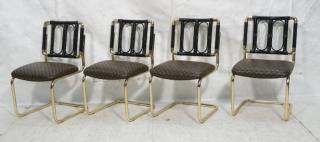 Appraisal: Set LOUIS VUITTON Vinyl Upholstered Dining Chai Set LOUIS VUITTON