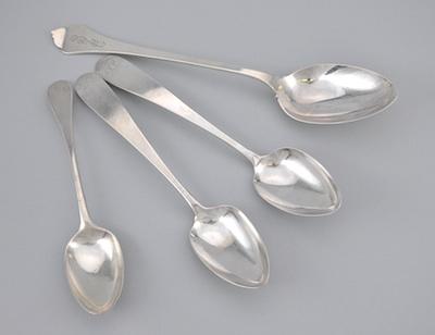 Appraisal: A Lot of Four Silver Serving Spoons Consisting of an