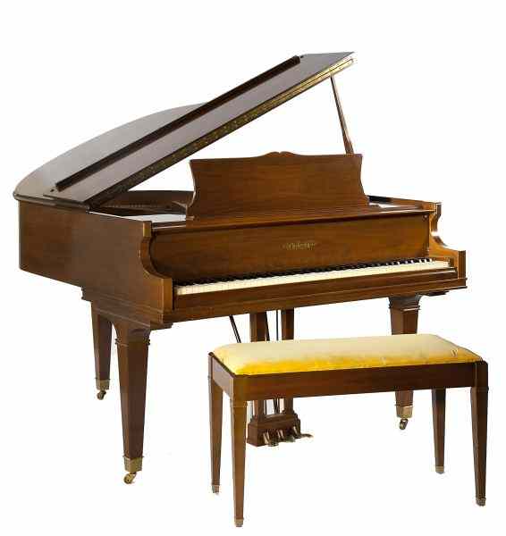 Appraisal: Baby Grand Piano by Chickeringwalnut case serial with piano stool