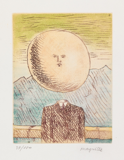 Appraisal: REN MAGRITTE L'Art de Vivre Color etching x mm x