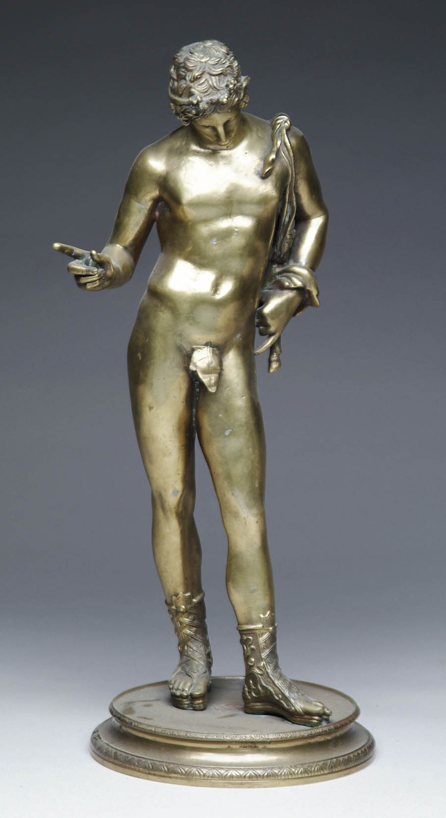 Appraisal: UNSIGNED th Century FIGURE OF DAVID Bronze statue of a