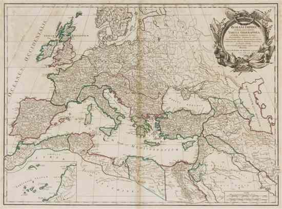 Appraisal: MAP VAUGONDY ROBERT DE Romani Imperii occidentis scilicet et orientis