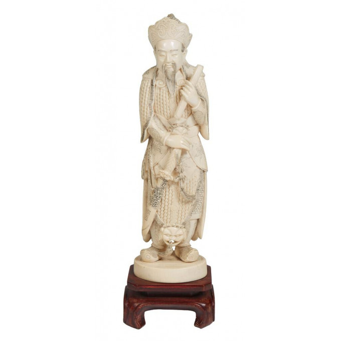 Appraisal: Chinese Carved Ivory Figure of an Emperor early th c