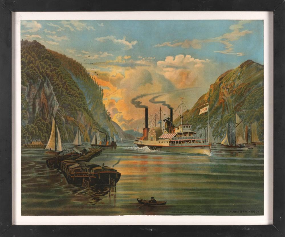 Appraisal: HIGHLANDS OF THE HUDSON COLOR LITHOGRAPH CIRCA ON PAPER X