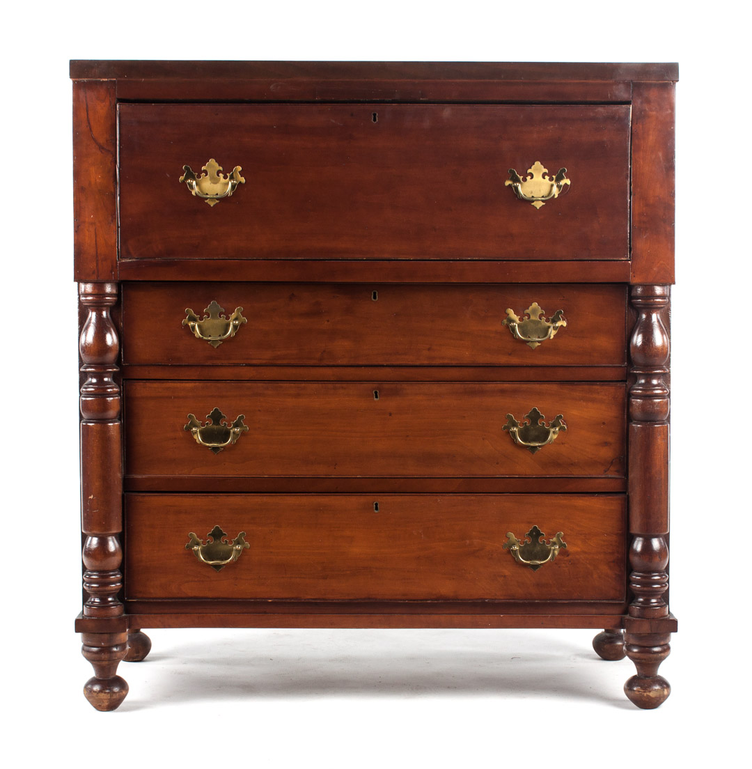 Appraisal: Federal cherry butler's desk Mid-Atlantic states circa top drawer opens