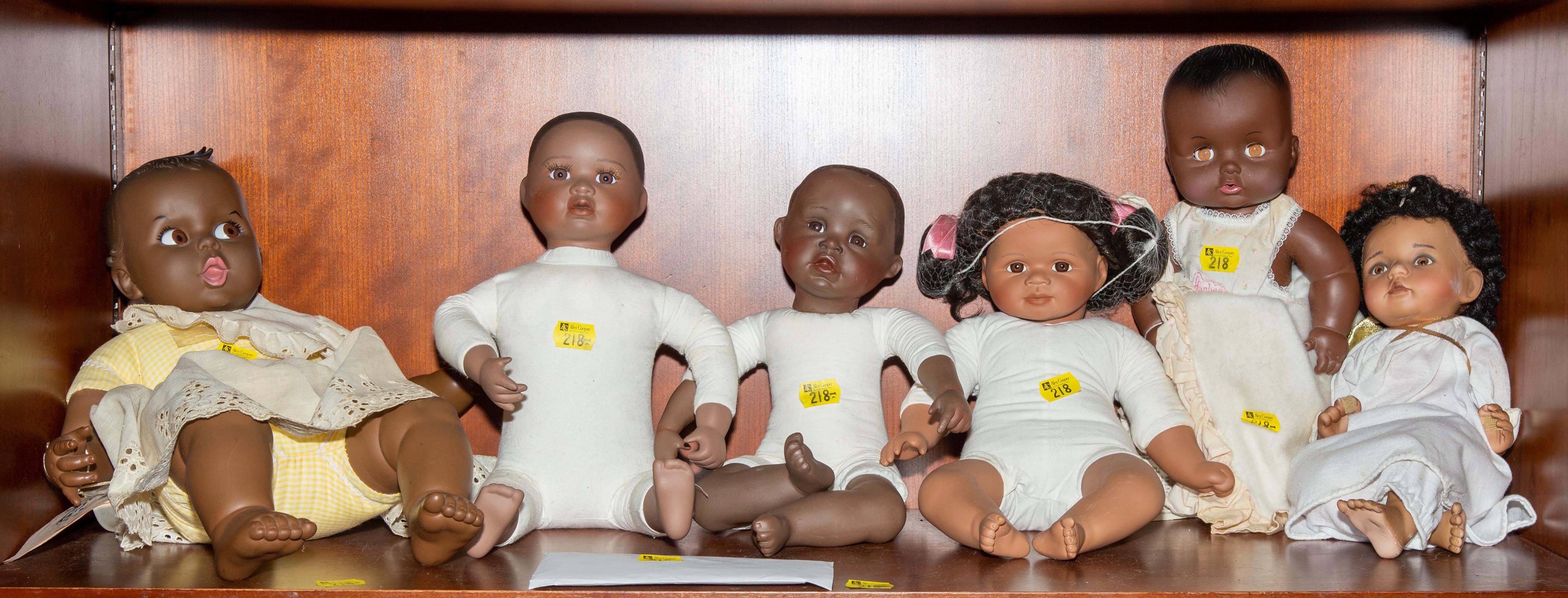 Appraisal: SIX AFRICAN AMERICAN DOLLS Including Effanbee Gerber Ashton Drake Louise