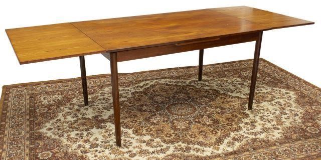 Appraisal: Danish mid-century modern teak extension table c s rectangular top