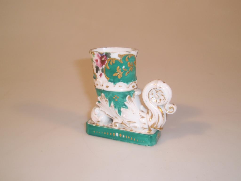 Appraisal: A mid thC Jacob Petit Fontainbleu porcelain spill vase moulded