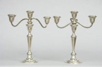 Appraisal: Gorham Sterling Silver Changeabouts Candelabra Pair of Gorham Sterling Silver