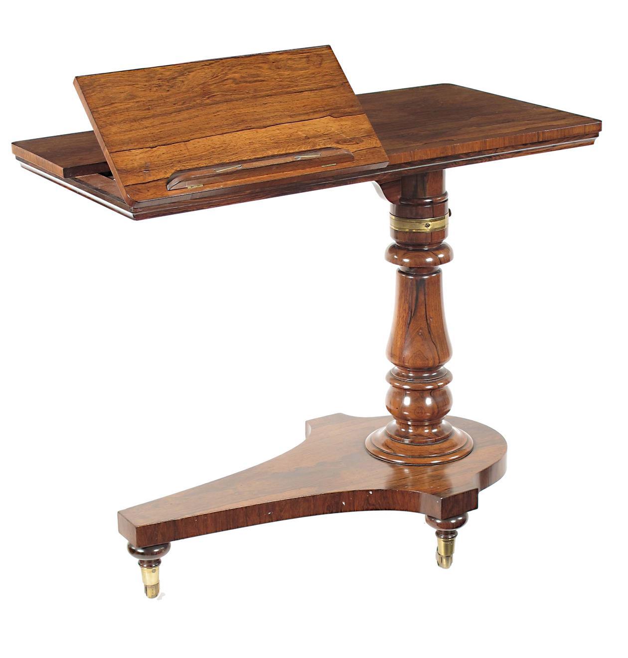 Appraisal: A William IV rosewood adjustable duet stand