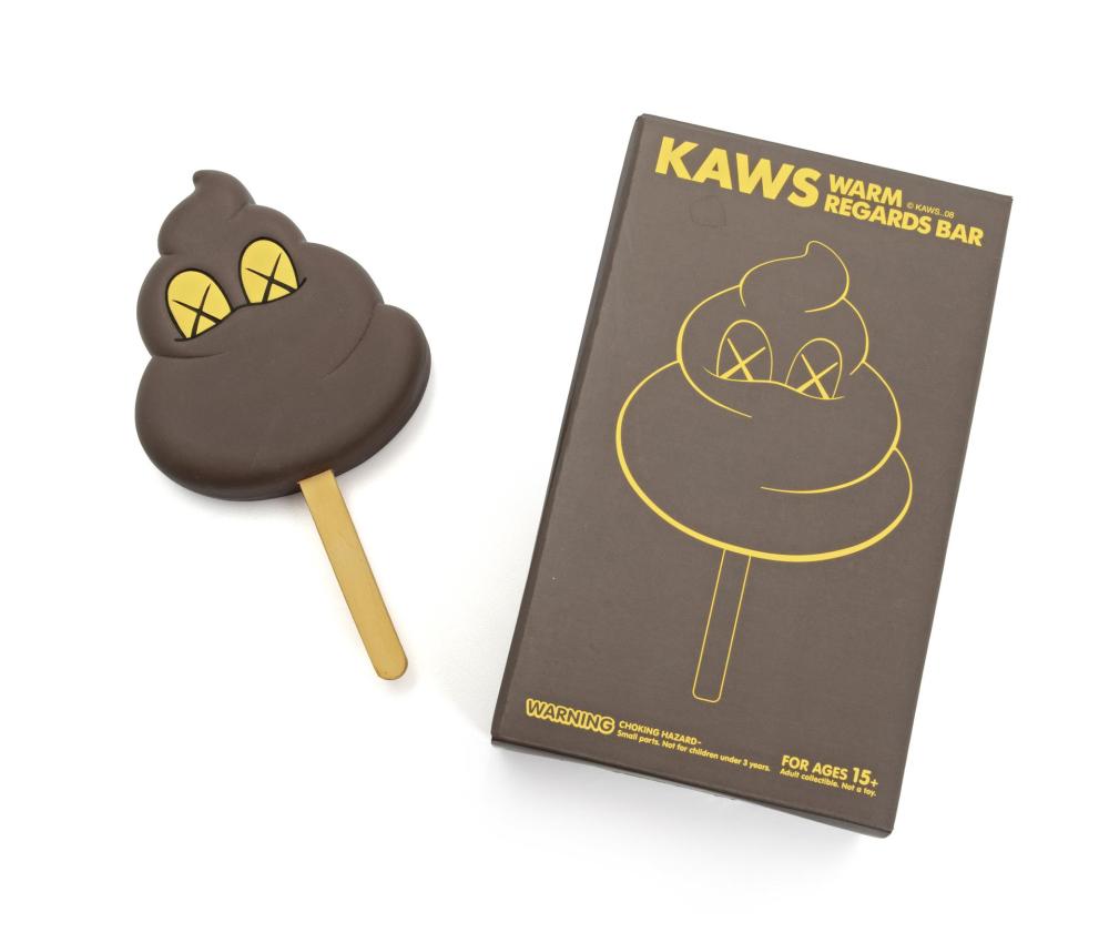 Appraisal: KAWS b American Warm Regards Bar Chocolate Painted cast vinyl