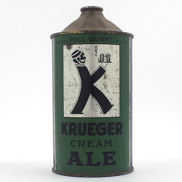 Appraisal: Krueger Ale Quart Cone Top - Reference USBC - Brewery