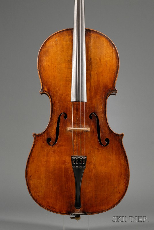 Appraisal: Violoncello c labeled GIUSEPPE DOLLENZ FECE ON TRIESTE ANNO length