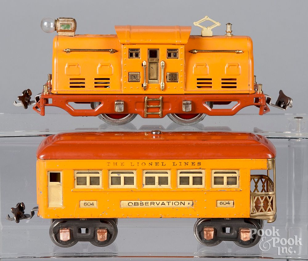 Appraisal: Lionel locomotive and Observation car Lionel locomotive and Observation car