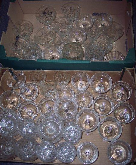 Appraisal: A quantity of cut and engraved drinking glasses