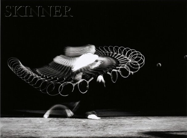 Appraisal: Harold E Doc Edgerton American - Two Photographs Tennis-Forehand Drive