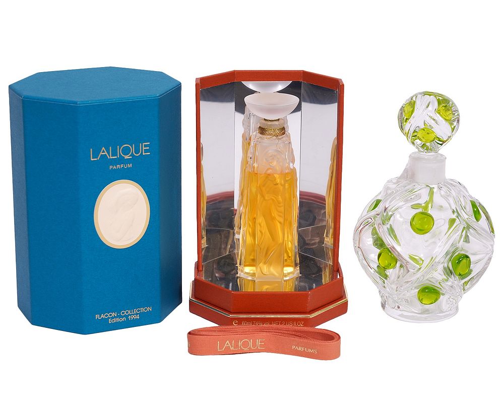 Appraisal: Lalique Perfume Bottles Unopened in Box Lalique limited edition perfume