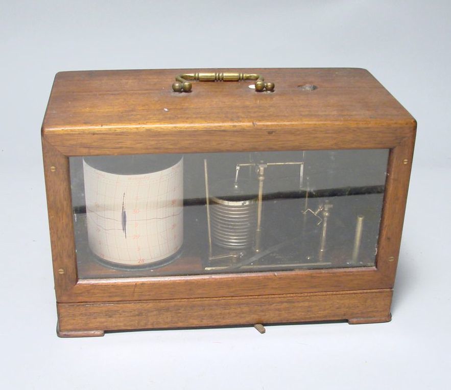 Appraisal: ENGLISH SHORT MASON CASED BAROGRAPH No Height Width Depth