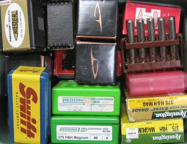 Appraisal: AMMUNITION AND RELOAD SUPPLIES FOR H H MAGNUM two set