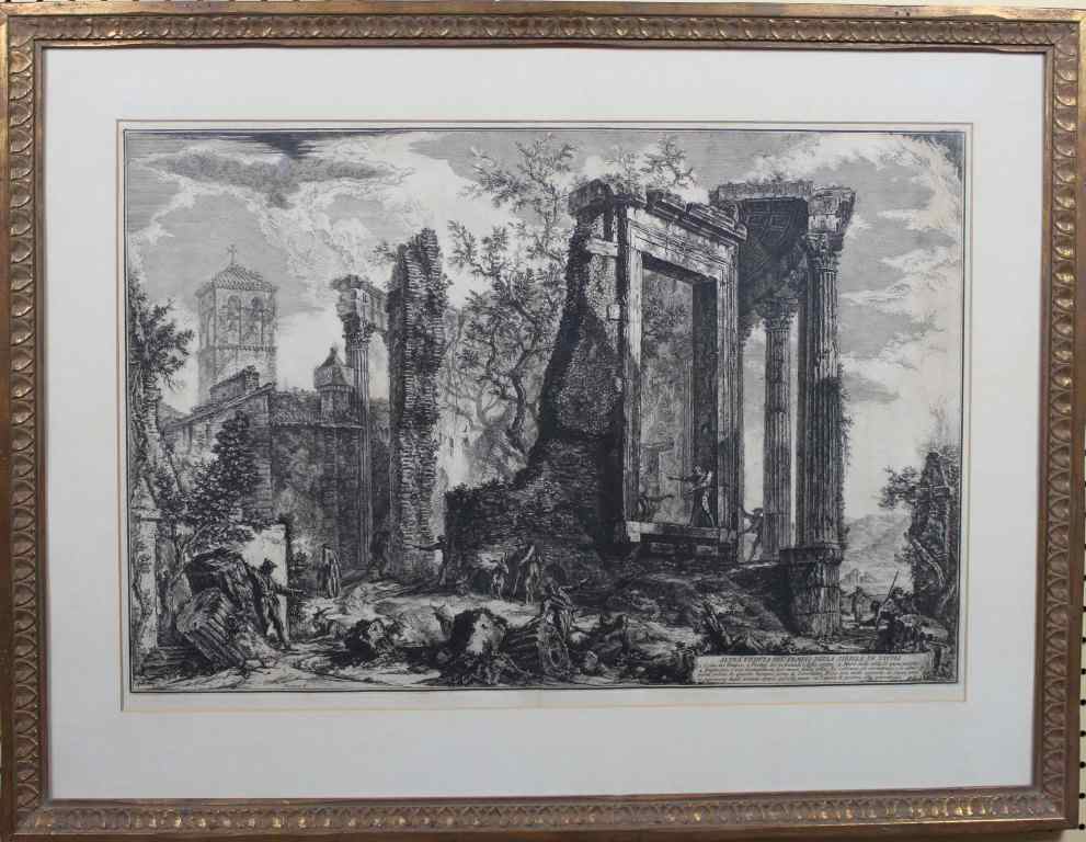 Appraisal: GIOVANNI BATTISTA PIRANESI ITALIAN - ALTRA VEDUTA DEL TEMPIO DELLA