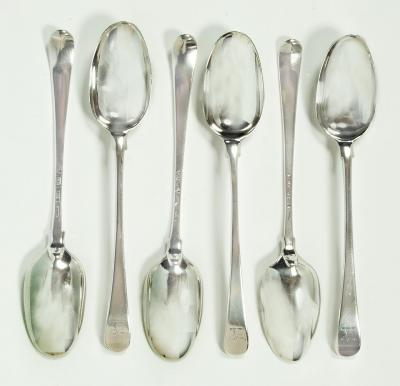 Appraisal: A SET OF SIX EARLY GEORGE III TABLE SPOONS maker