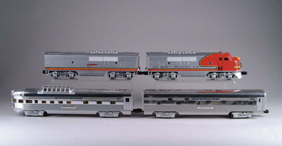 Appraisal: MODERN LIONEL SANTA FE A C water unit baggage combine