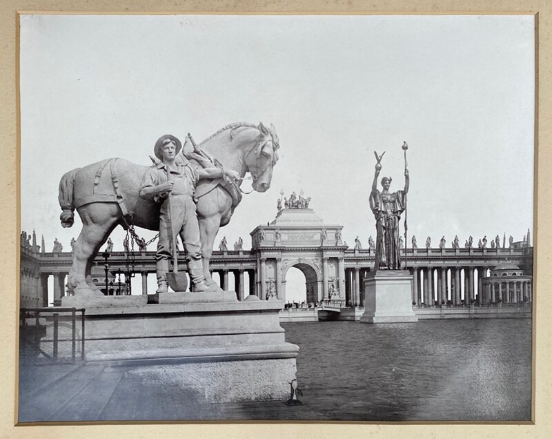 Appraisal: CHICAGO WORLD'S FAIR COLUMBIAN EXPOSITION Statue of Industry left and