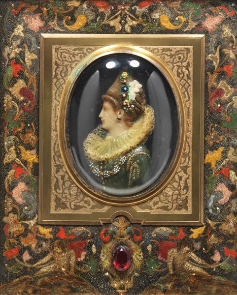 Appraisal: WAX PORTRAIT OF A TH CENTURY ITALIAN COURT LADY x