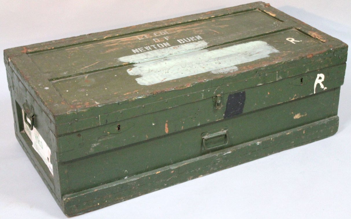 Appraisal: A late th early thC ammunition trunk the rectangular top