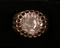 Appraisal: A Mine Cut Diamond Ring Georgian C Late th Early